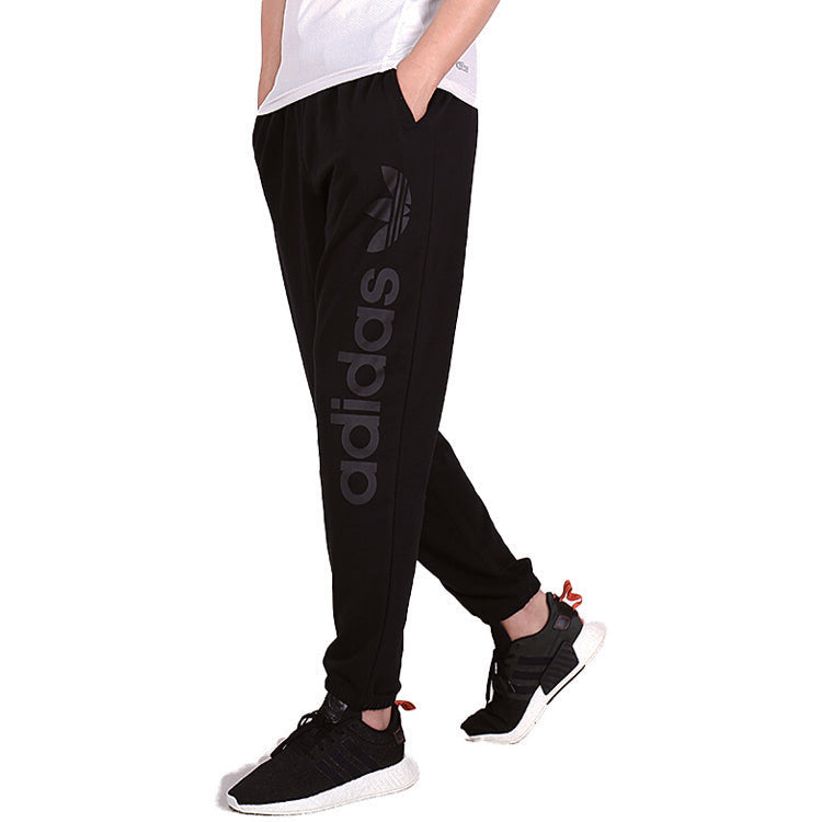 adidas originals Solid Color Sports Long Pants Black DH3874