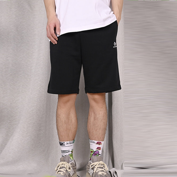 Converse Go-To Embroidered Star Chevron Standard-Fit Fleece Short Asia Sizing 'Black' 10023875-A01