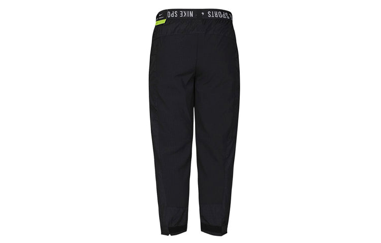Nike Alphabet Logo Waist Printing Woven Training Cropped Pants Black CJ4630-010