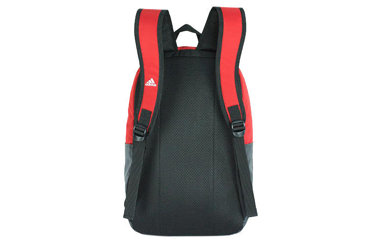 adidas Athletic Colorblock Zipper Schoolbag Backpack  Backpack Unisex Red / Black DM2913