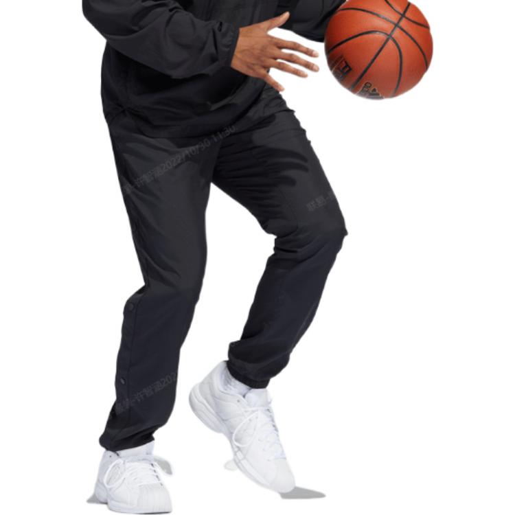 Men's adidas originals Solid Color Minimalistic Casual Basketball Sports Pants/Trousers/Joggers Black HF4198