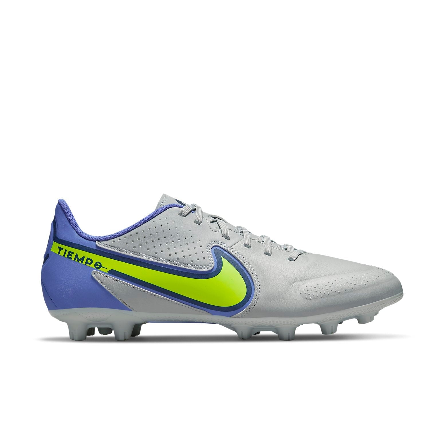 Nike Tiempo Legend 9 Academy HG Hard Ground Grey Soccer Spike 'Grey Green'  DB0626-075
