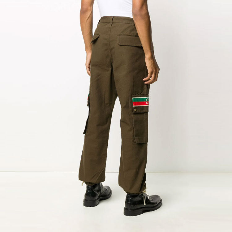 Gucci GG Striped Cotton Trousers For Men Brown 623986-XDBA7-2002