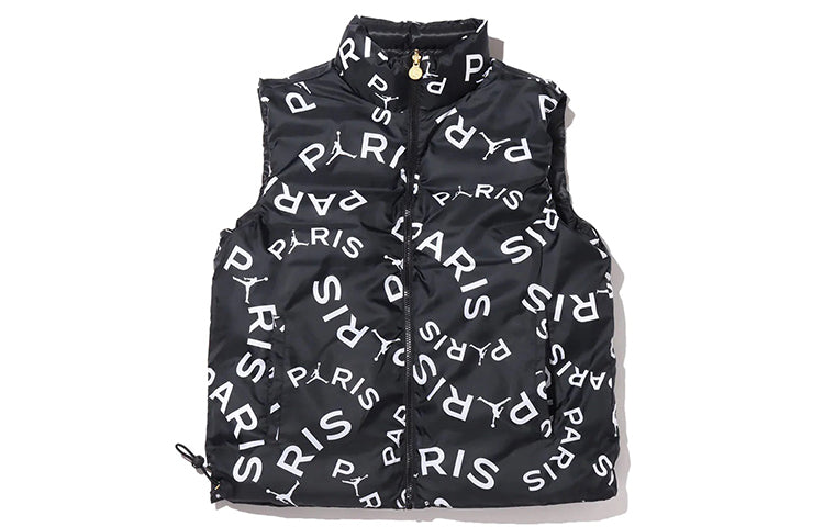 Air Jordan Paris Saint-Germain Reversible Stay Warm Stand Collar vest Black CV9957-010