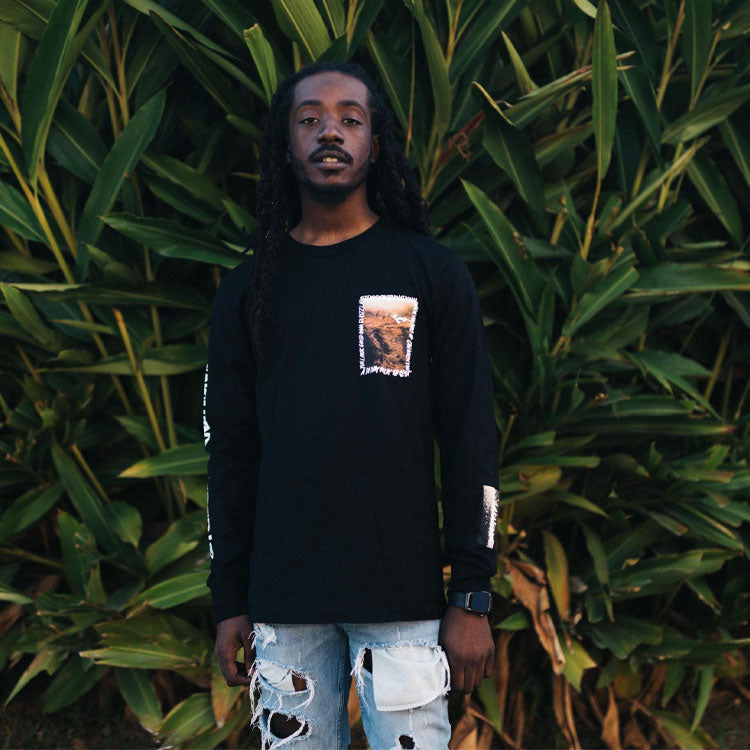 Stussy Great Outdoors Ls Tee Classic Poster Long Sleeves Unisex Black 1994492-BLACK