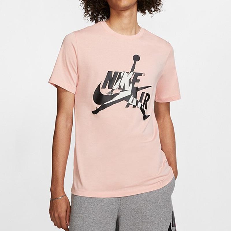 Air Jordan Jumpman logo Sports short sleeve Men Pink BV5906-623