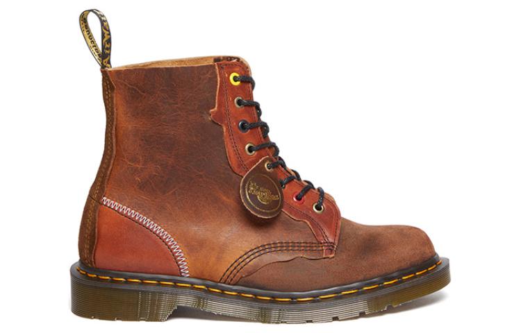 Dr. Martens 1460 Pascal Made in England Deadstock Leather Lace Up Boots 'Mid Brown' 30608486