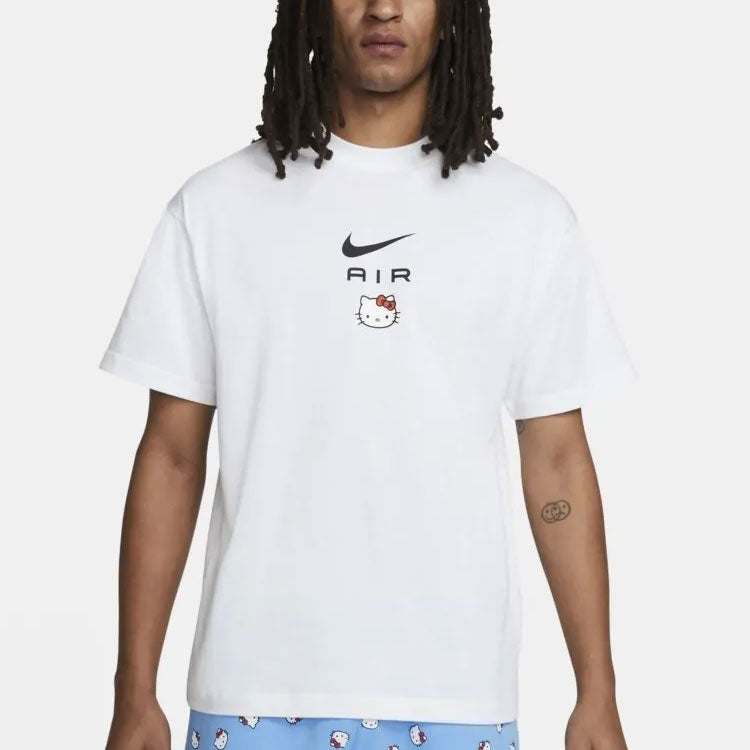 Nike x Hello Kitty Crossover SS22 Funny Alphabet Cartoon Printing Short Sleeve Unisex White DR6074-100