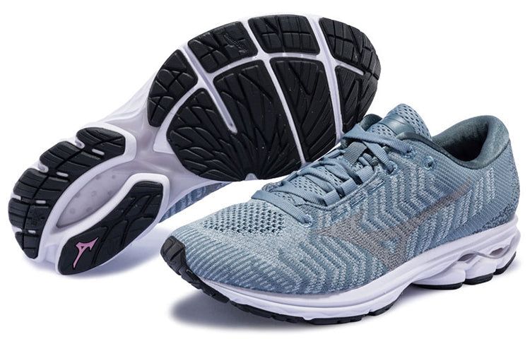 (WMNS) Mizuno Wave Rider Waveknit 3 'Grey Blue' J1GD192939