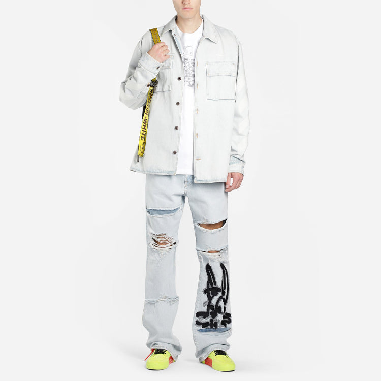 Off-White Dripping Arrows Short Sleeve Slim OMAA027R201850050110