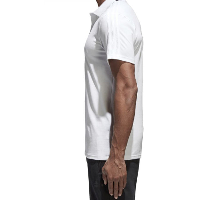 adidas Logo Short Sleeve Polo Shirt White CF4377