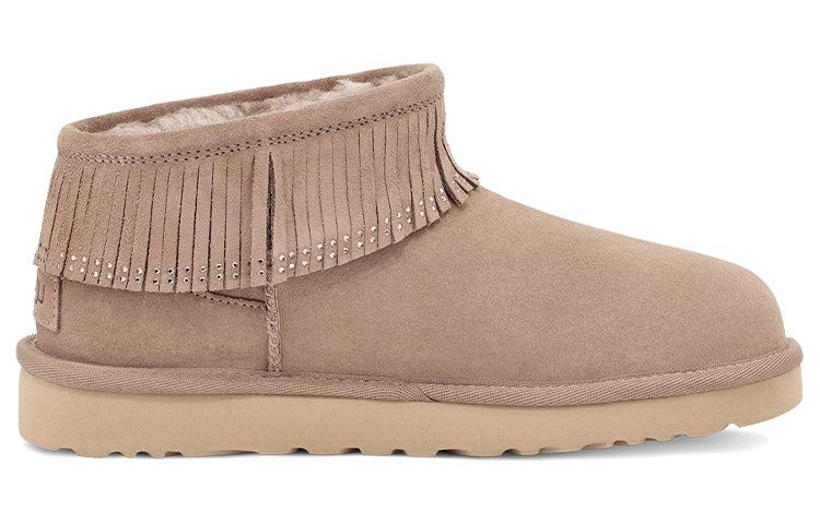 (WMNS) UGG Ultra Mini Fringe Bling 'Beige' 1121576-BCHW