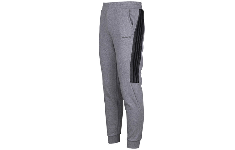 adidas neo Contrasting Colors Training Bundle Feet Sports Pants Gray BR8605