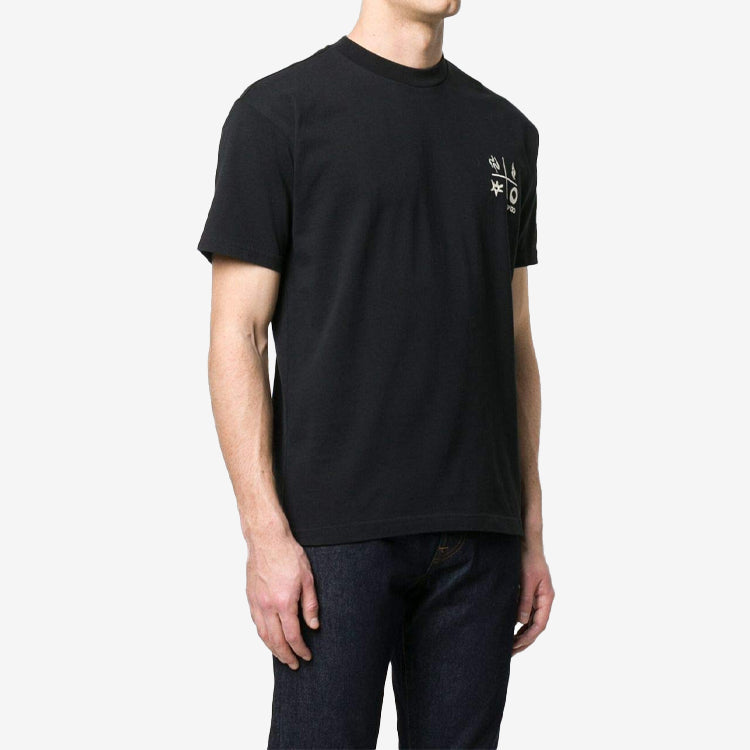 Men's KENZO Logo Cotton Round Neck Short Sleeve Black FA5-5TS043-4SD-99
