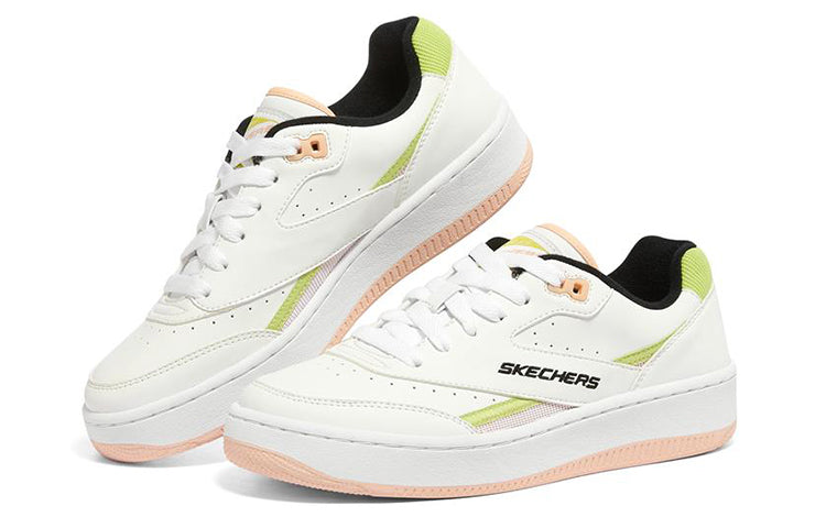 (WMNS) Skechers Sport Court 92 'White Yellow Pink' 149919-WMLT