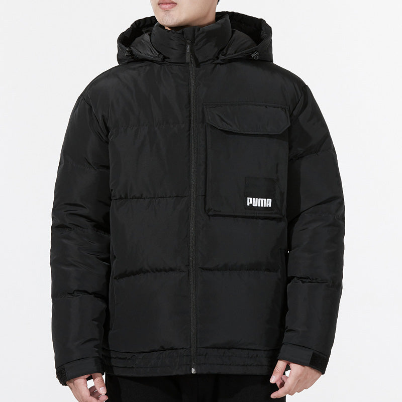 PUMA Hoodie Loose Down Jacket 'Black' 532915-01