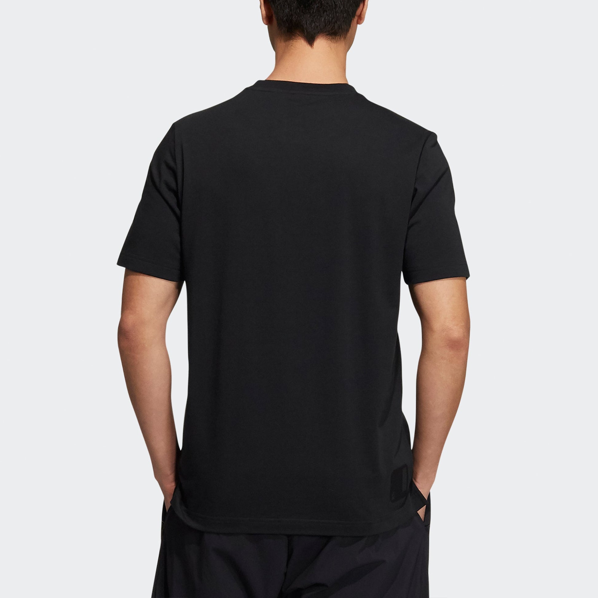 Men's adidas Wj Story Tee Martial Arts Series Printing Sports Round Neck Short Sleeve Black T-Shirt H39322