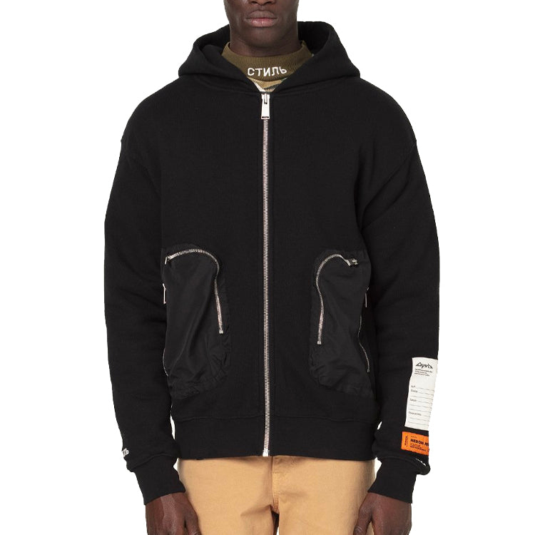Men's HERON PRESTON Long Sleeves hooded Sports Black HMEA054F20JER0011000