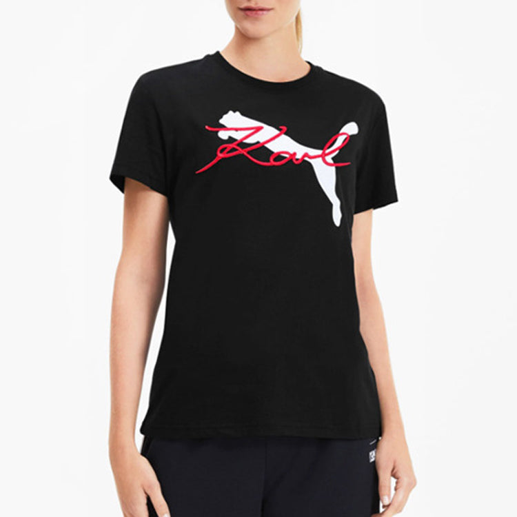 (WMNS) PUMA FENDI Crossover Short Sleeve Black 595565-01