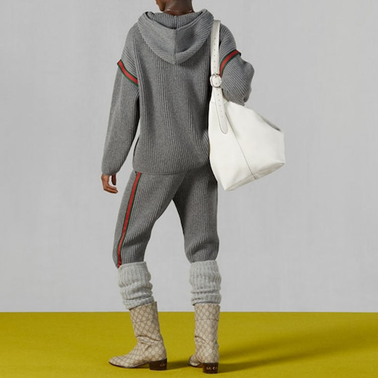Gucci Wool Cashmere Sweater With Hood 'Grey' 758112-XKDH3-1160