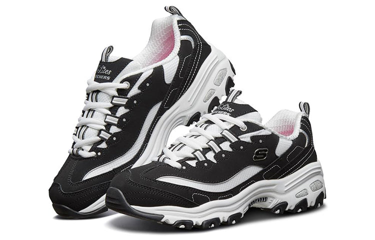 (WMNS) Skechers D'lites Sports Shoes GS BlackWhite 'Black White' 11930-BKW