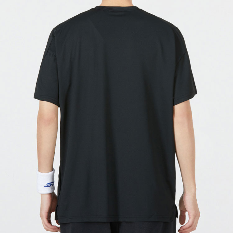 Men's Nike Large Logo Alphabet Printing Round Neck Short Sleeve Black T-Shirt DM6667-011