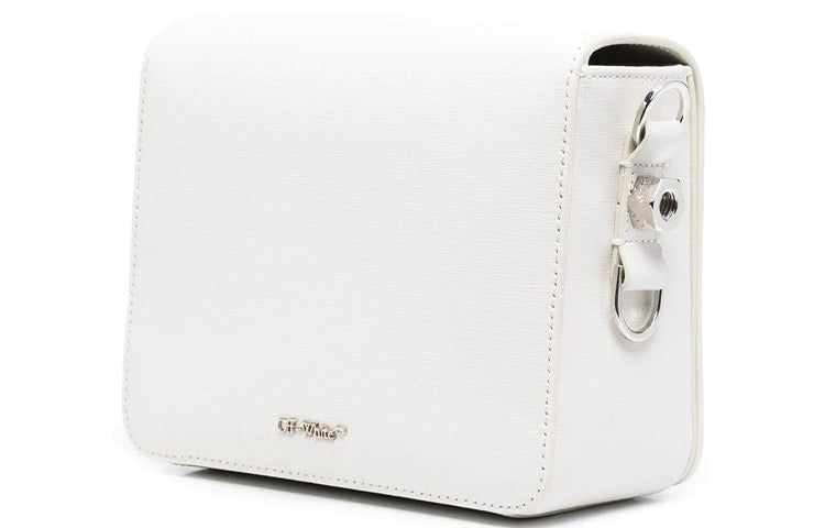 (WMNS) Off-White Diag Logo-plaque Shoulder Bag 'White Black' OWNN018F21LEA0030110