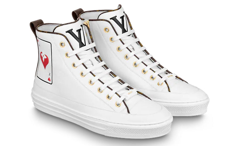(WMNS) LOUIS VUITTON Stellar Ankle Sneakers 'White Poker with Back Monogram' 1A8MR6