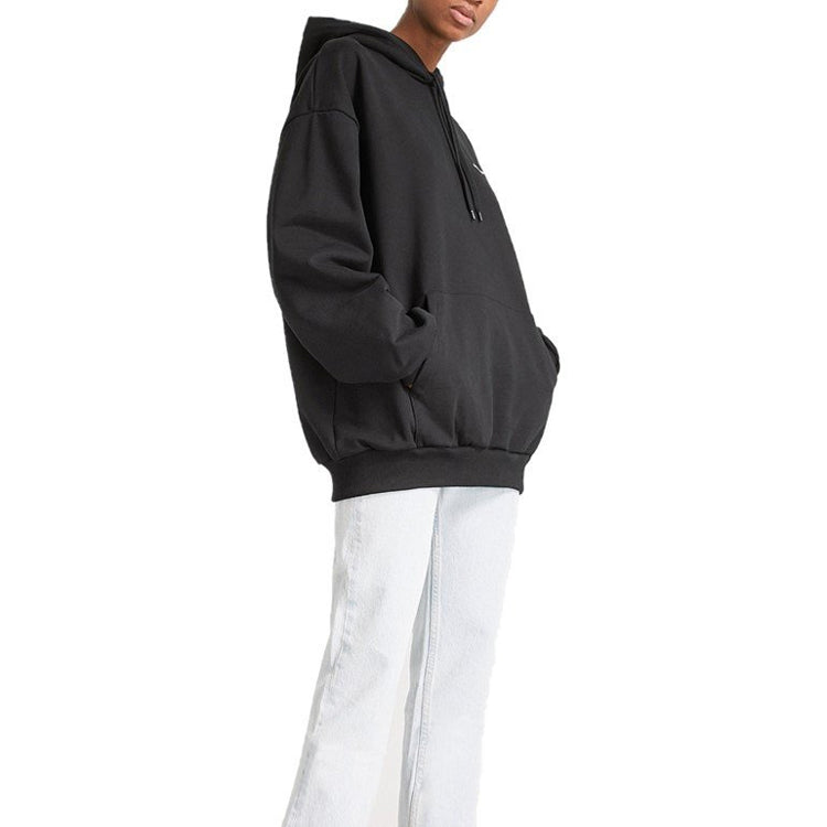 (WMNS) Balenciaga Small Label Hoodie Black 492249TYK271000