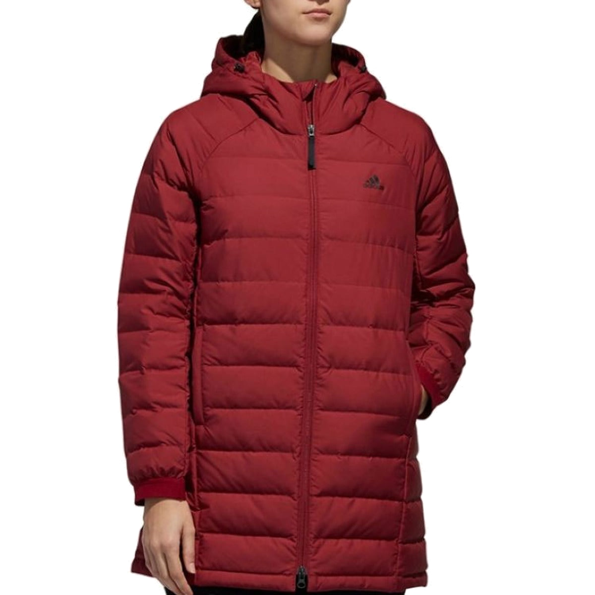(WMNS) adidas Long Down Jacket Asia Sizing 'Red' DM1957