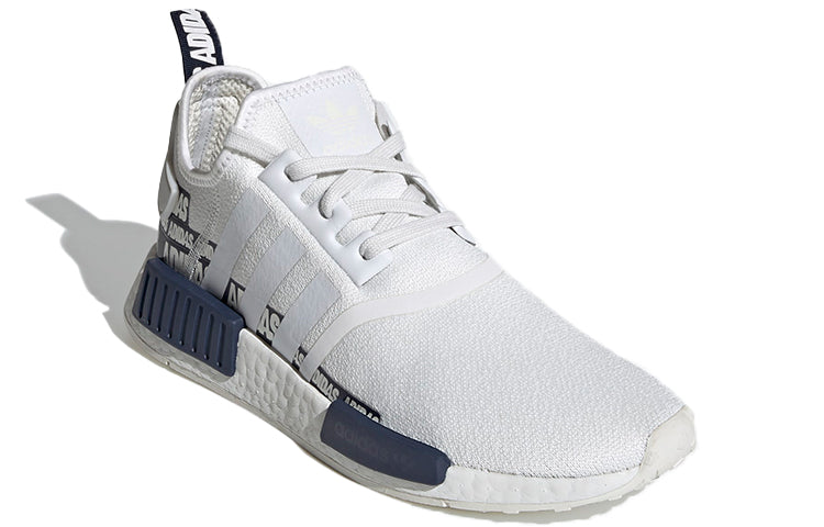 adidas NMD_R1 'Wordmark Heel Stripe - Crystal White Navy' FX6795
