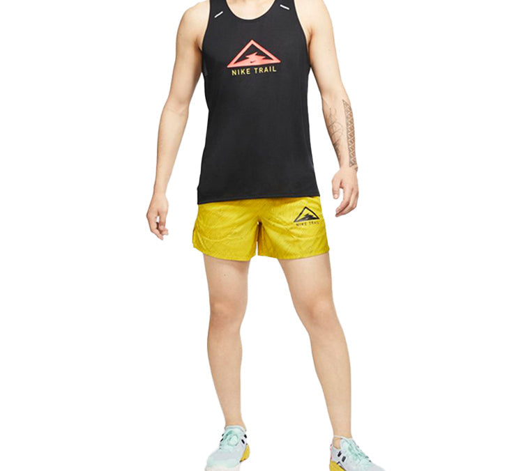 Nike Flex Stride 5 Trail Dri-FIT Pattern Running Shorts Black Yellow Blackyellow CQ7950-735