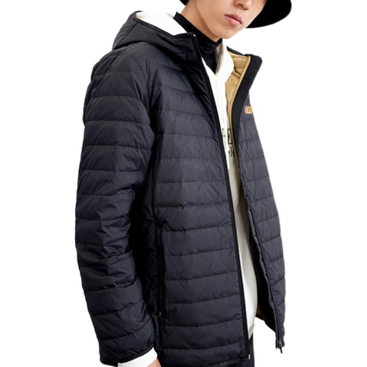 Skechers Logo Printed Woven Down Jacket 'Black' L421M014
