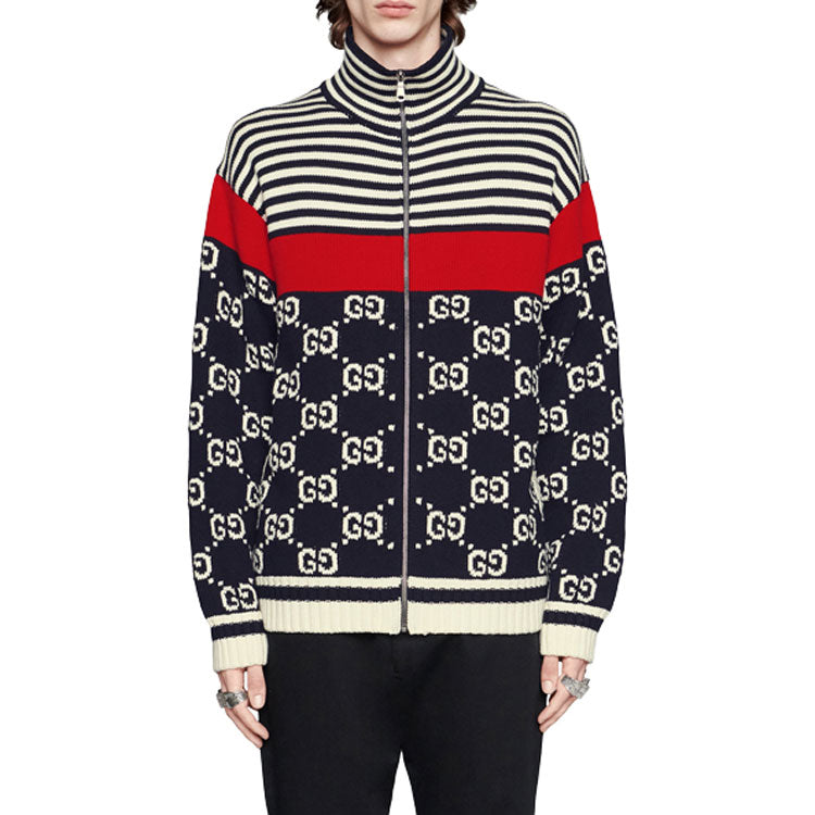 Gucci Stripes Monogram Street Style Logo Jackets 'Black Ivory' 545701-XKABP-4548
