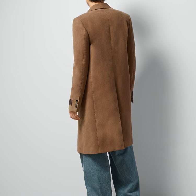 Gucci Smooth Coat With Gucci Web Label 'Light Brown' 774538-Z370C-2384