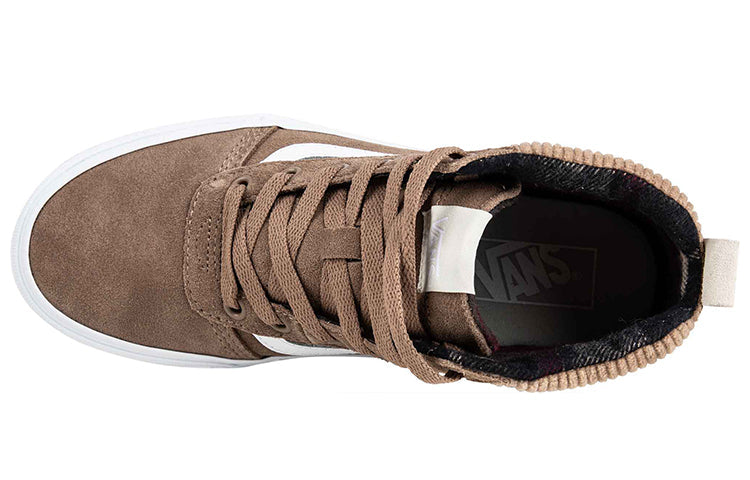 Vans Ward Hi Mte Cozy Breathable Casual Skateboarding Shoes Brown VN0A3JF501G