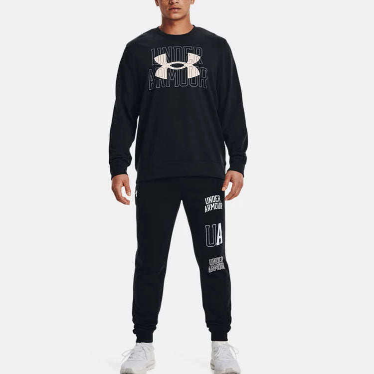 Under Armour Rival Terry Logo Crew Sweatshirt 'Black' 1370391-001