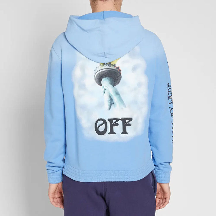 Off-White Statue of Liberty Cotton Long Sleeves Blue OMBB034E181920153199