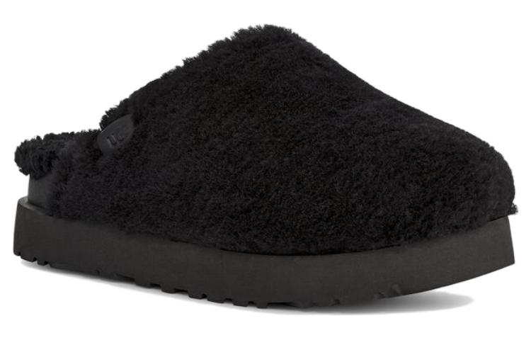 (WMNS) UGG Fuzz Sugar Slide 'Black' 1135132-BLK