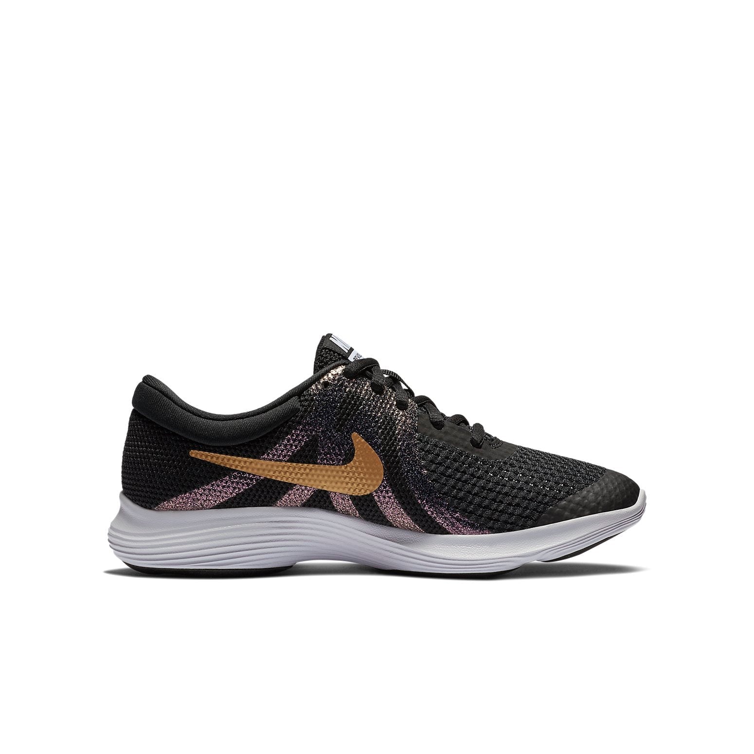 (GS) Nike Revolution 4 Shield 'Black Metallic Gold' AV4484-001
