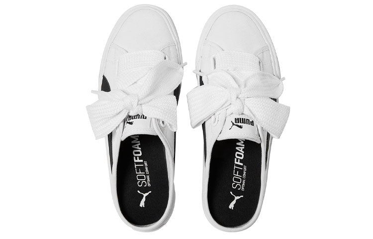(WMNS) PUMA Bari Mule Ribbon 'White Black' 382331-03