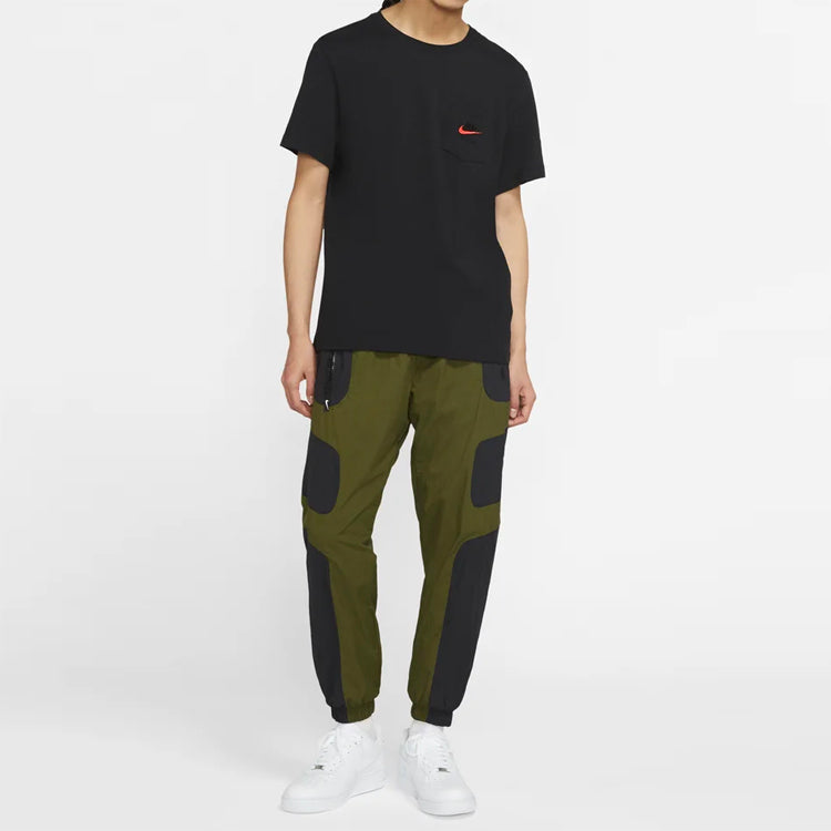 Nike Pocket Air Logo Solid Color Short Sleeve Black CK2235-010