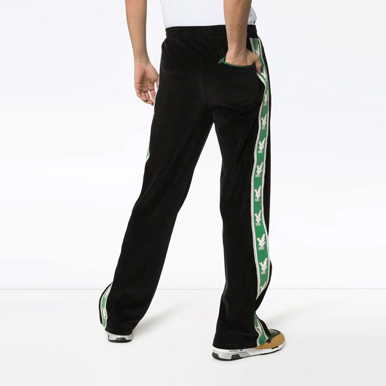 Off-White SS21 Sports Long Pants Loose Fit Black OMCA086R19C120211000