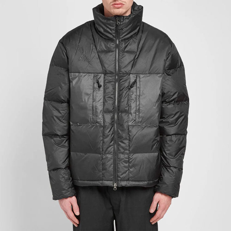 Nike ACG Down Fill Jacket Zipper Stand Collar Down Jacket Black CD7660-010