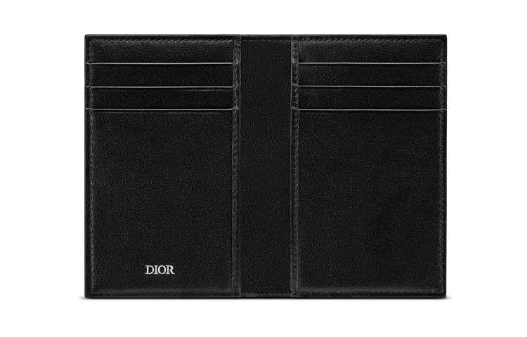 DIOR Bi-Fold Card Holder 'Beige Black Oblique Jacquard' 2ESCH138YSE-H05E