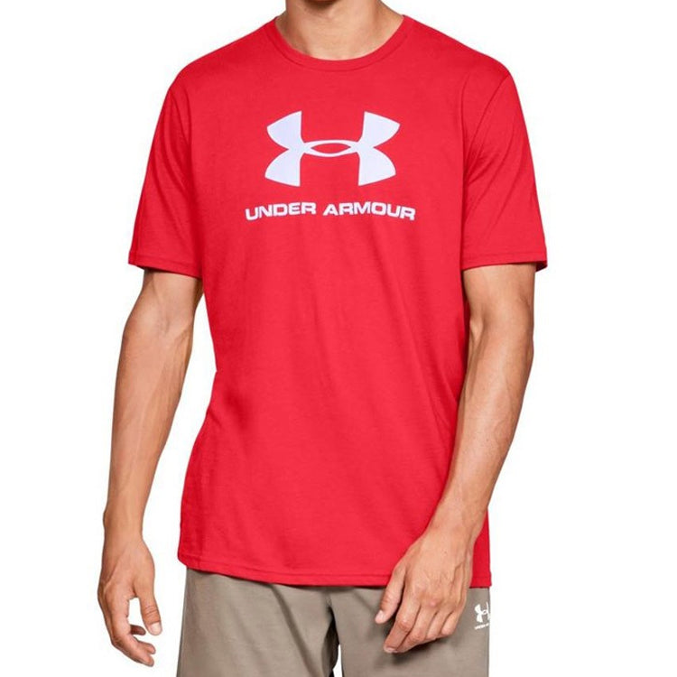 Men's Under Armour Sportstyle Training Sports Short Sleeve Red 1329590-600