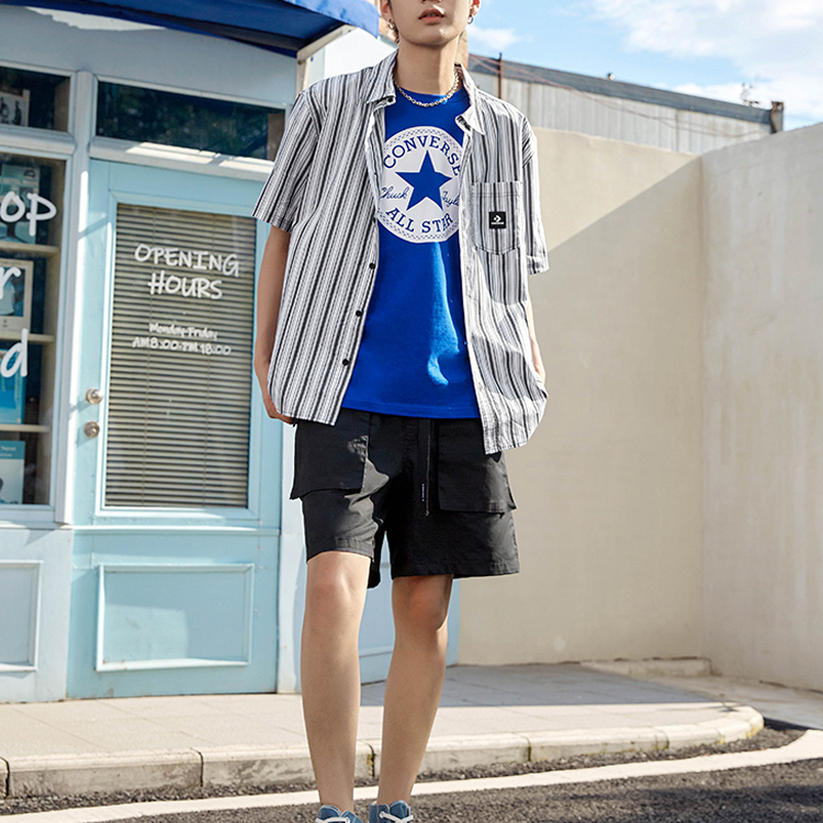 Converse Go-To Chuck Taylor Patch Standard Fit T-Shirt Asia Sizing 'Blue' 10023854-A02