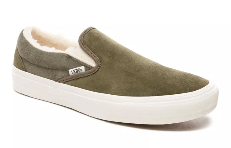 Vans Suede And Sherpa Classic Slip-On Green VN0A38F7ULZ