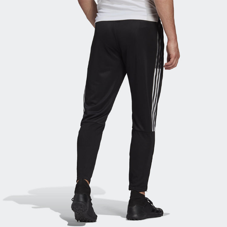 adidas Logo Printing Side Stripe Zipper Sports Pants Black GH7306