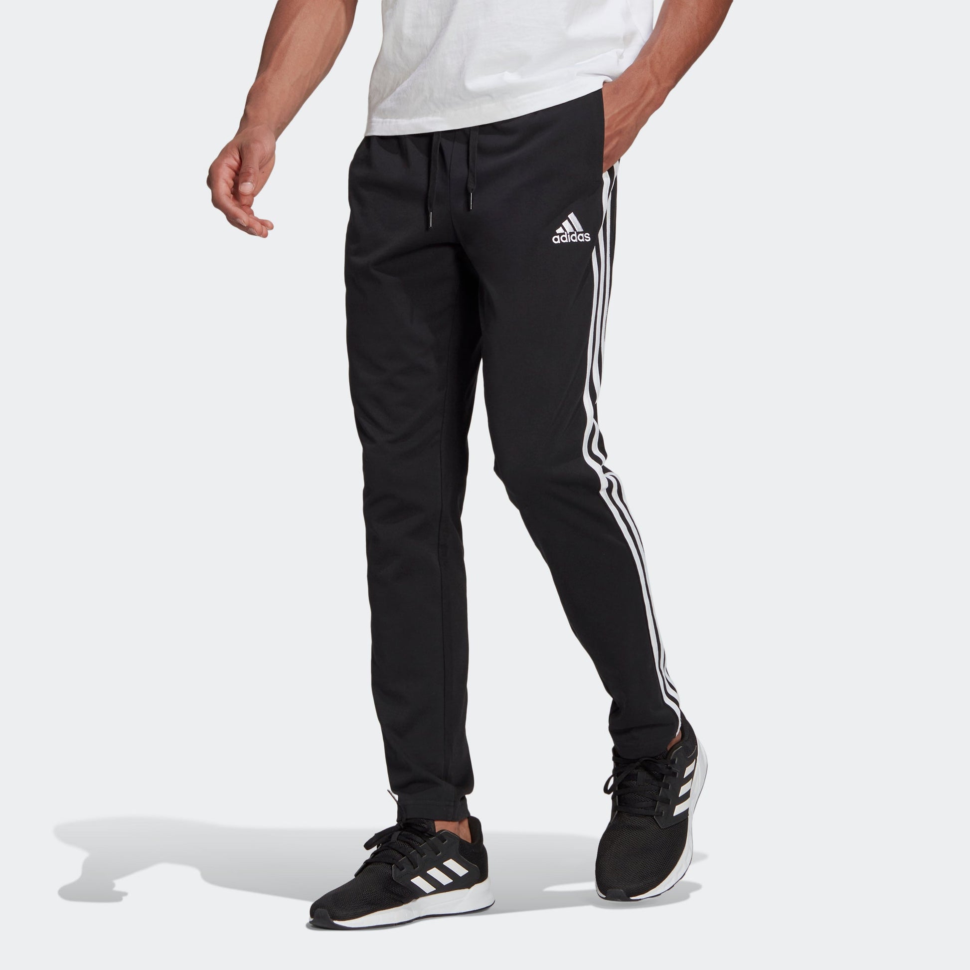 adidas M 3s Sj to Pt Classic Stripe Knit Sports Pants Black GK8995